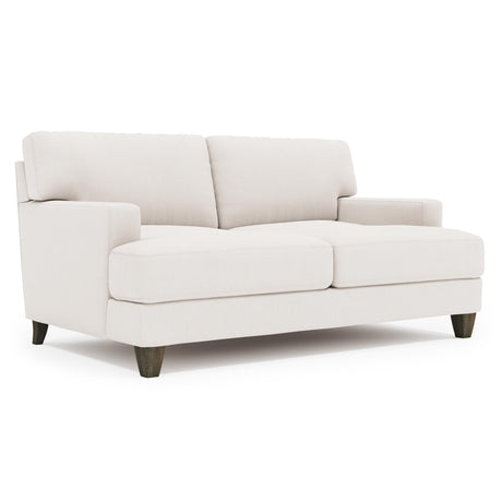 Mila White/Cream Fabric Loveseat - Ornate Home