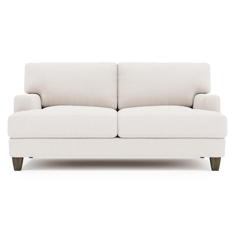 Mila White/Cream Fabric Loveseat - Ornate Home