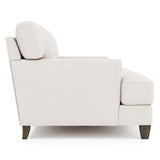 Mila White/Cream Fabric Loveseat - Ornate Home