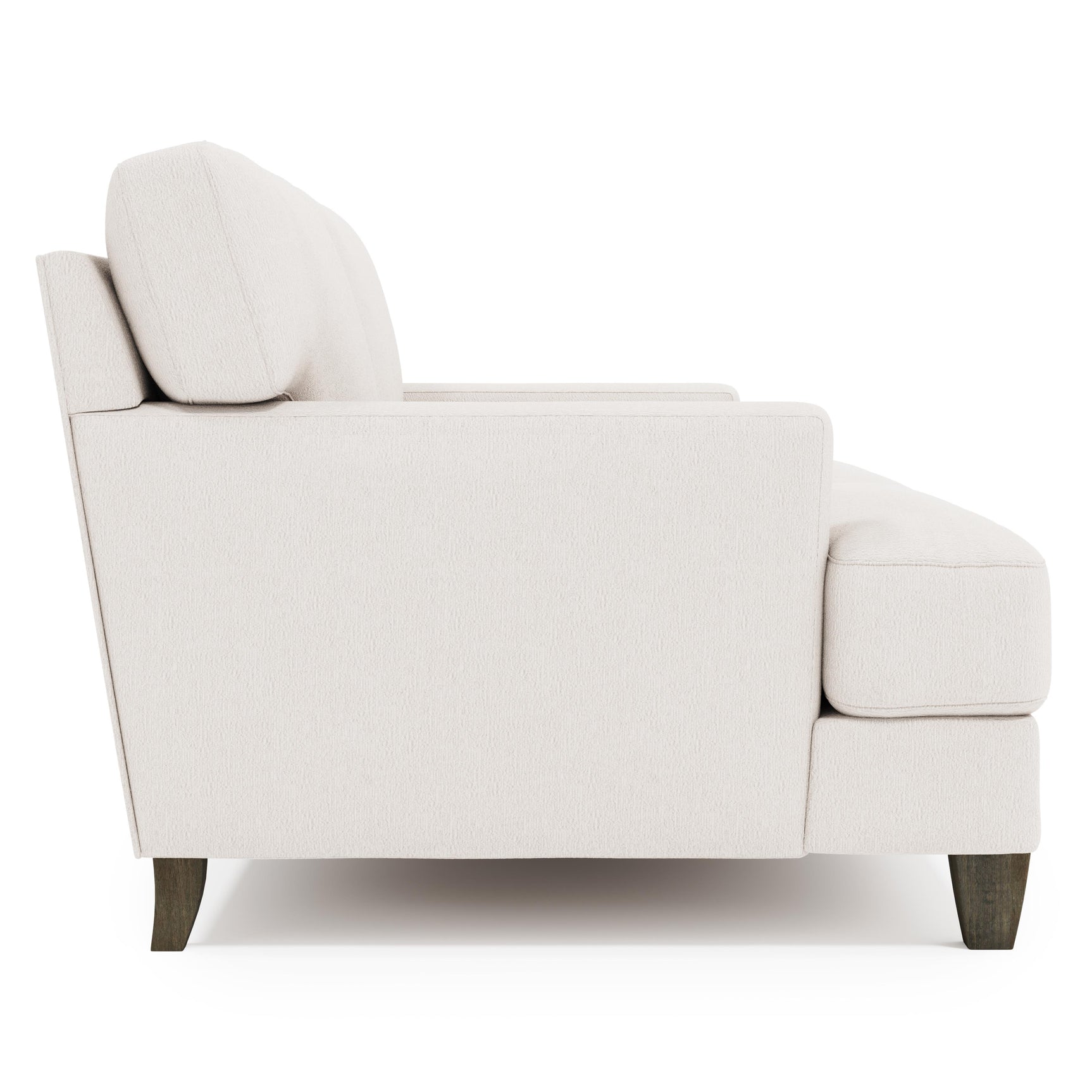Mila White/Cream Fabric Loveseat - Ornate Home