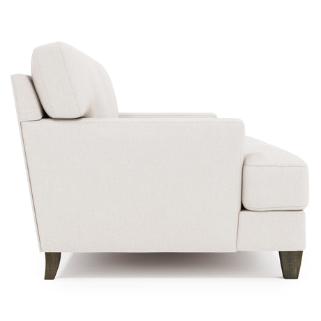 Mila White/Cream Fabric Loveseat - Ornate Home
