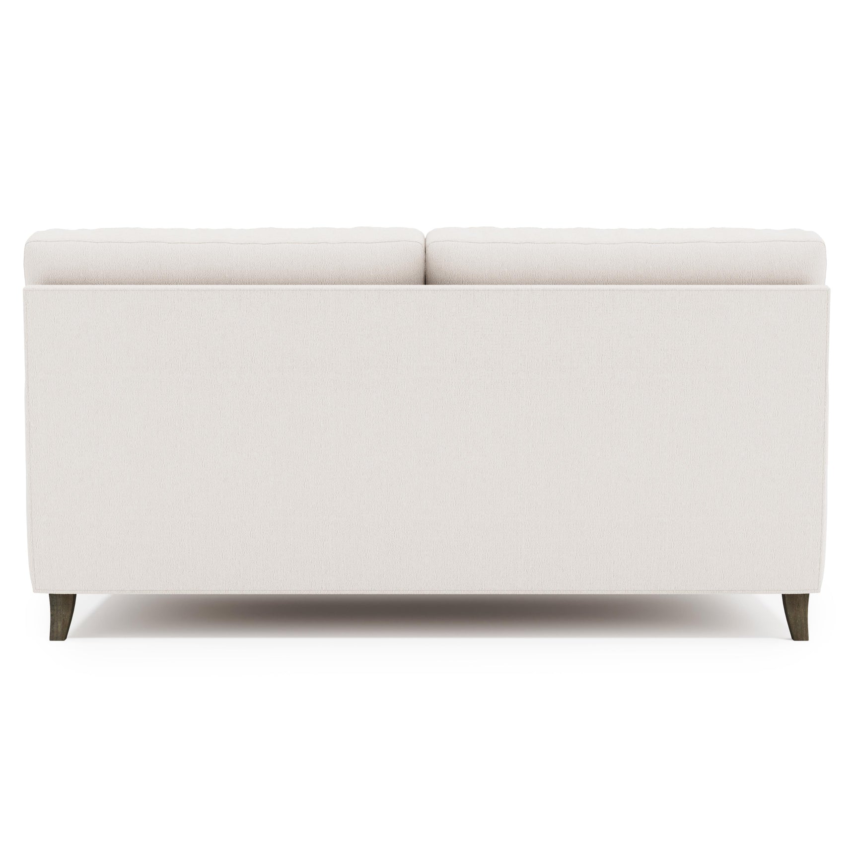 Mila White/Cream Fabric Loveseat - Ornate Home