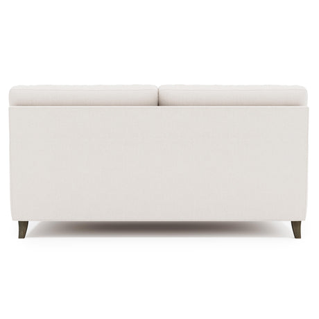 Mila White/Cream Fabric Loveseat - Ornate Home