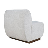 Milano Neutral Texture One Seat Banquette - Ornate Home