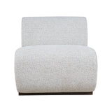 Milano Neutral Texture One Seat Banquette - Ornate Home