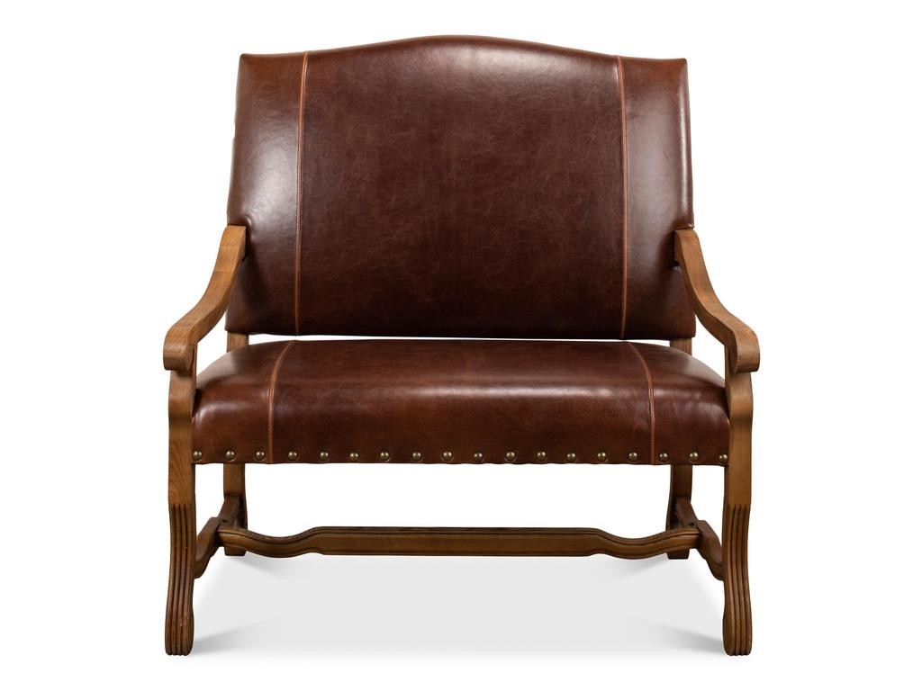 Milano Salon Brown Italian Leather Settee - Ornate Home