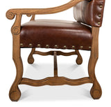 Milano Salon Brown Italian Leather Settee - Ornate Home