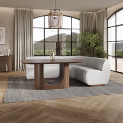 Milano Umber Brown Banquette w/ Table - Ornate Home