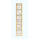 Milavera Clear Glass/Gold Bookshelf - Ornate Home