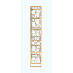 Milavera Clear Glass/Gold Bookshelf - Ornate Home