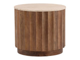 Milburn Natural/Brown Side Table - Ornate Home