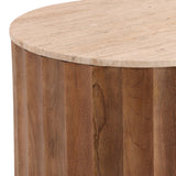 Milburn Natural/Brown Side Table - Ornate Home