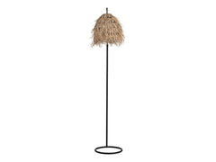 Milburne Black/Natural Floor Lamp - Ornate Home
