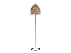 Milburne Black/Natural Floor Lamp - Ornate Home