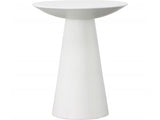 Milena White Outdoor Side Table - Ornate Home