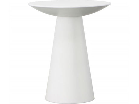 Milena White Outdoor Side Table - Ornate Home