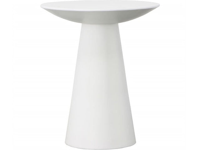 Milena White Outdoor Side Table - Ornate Home