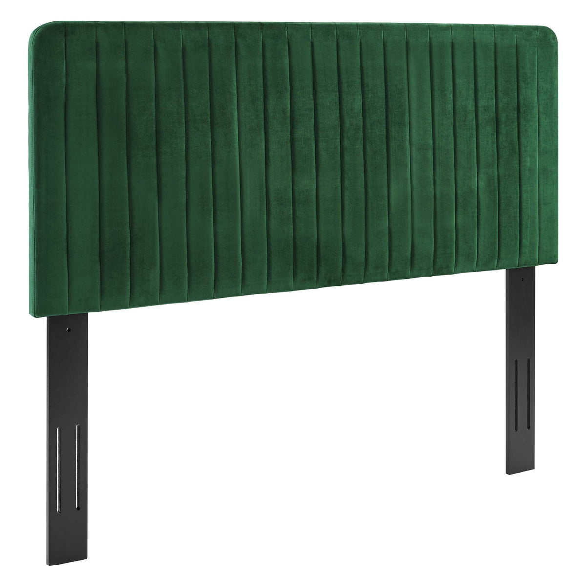 Milenna Emerald Channel Tufted Performance Velvet Full/Queen Headboard - Ornate Home