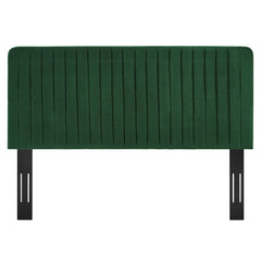 Milenna Emerald Channel Tufted Performance Velvet Full/Queen Headboard - Ornate Home