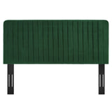 Milenna Emerald Channel Tufted Performance Velvet King/California King Headboard - Ornate Home