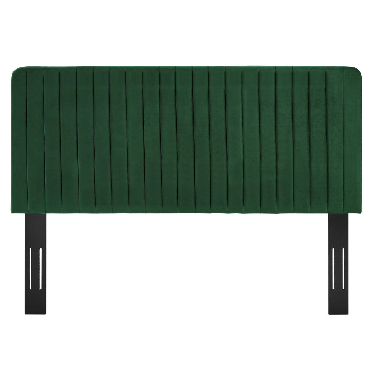Milenna Emerald Channel Tufted Performance Velvet King/California King Headboard - Ornate Home