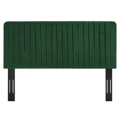Milenna Emerald Channel Tufted Performance Velvet King/California King Headboard - Ornate Home