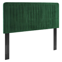 Milenna Emerald Channel Tufted Performance Velvet Twin Headboard - Ornate Home
