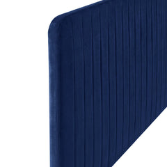 Milenna Navy Channel Tufted Performance Velvet King/California King Headboard - Ornate Home