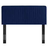 Milenna Navy Channel Tufted Performance Velvet King/California King Headboard - Ornate Home