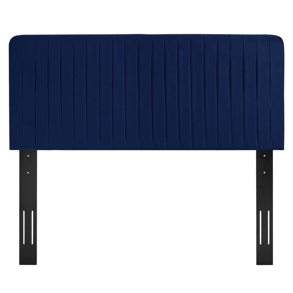Milenna Navy Channel Tufted Performance Velvet King/California King Headboard - Ornate Home