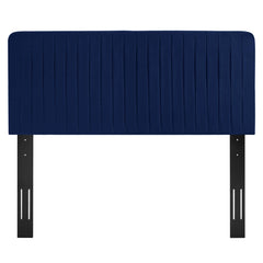 Milenna Navy Channel Tufted Performance Velvet King/California King Headboard - Ornate Home