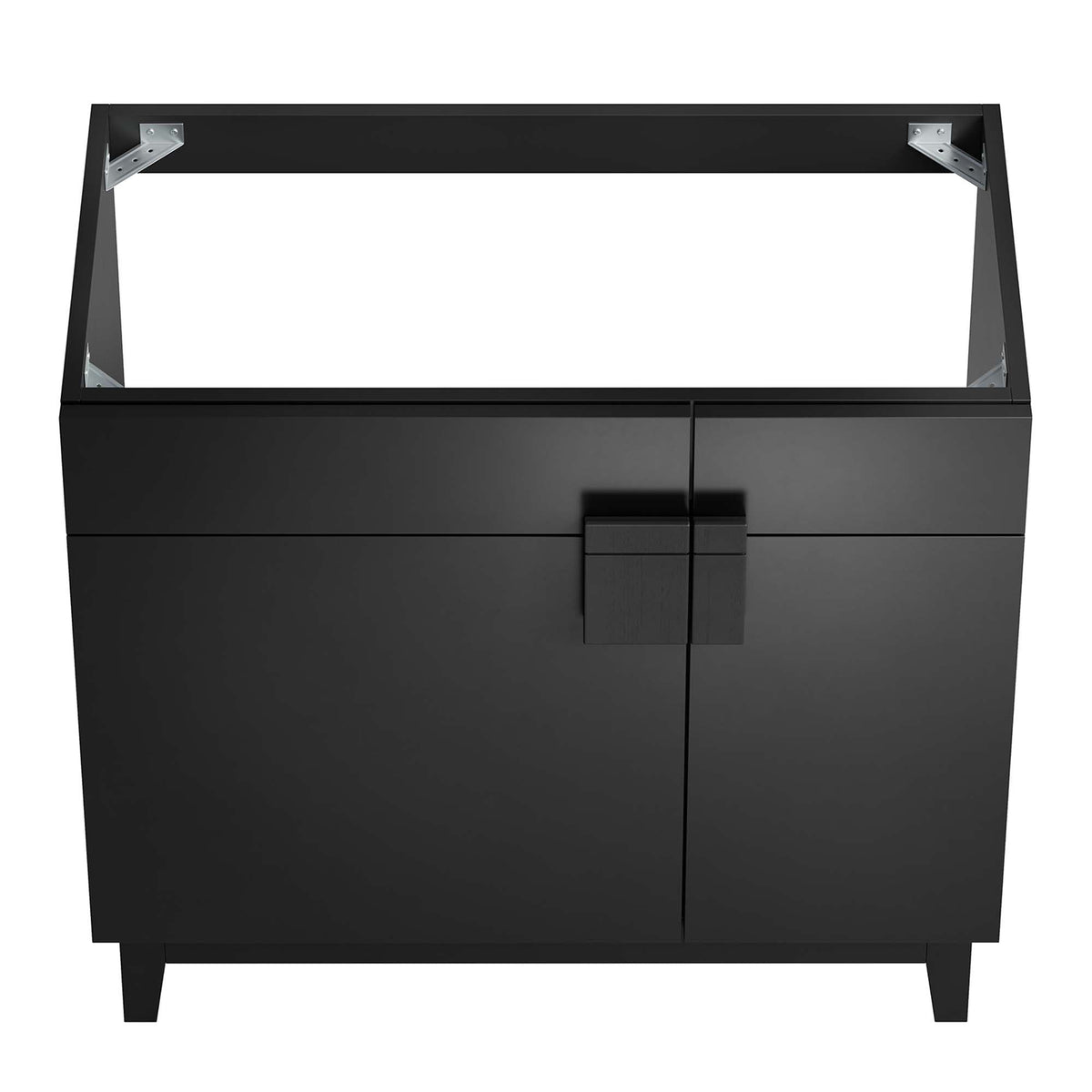 Miles Black 36" Bathroom Vanity Cabinet (Sink Basin Not Included) - Ornate Home