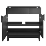 Miles Black 36" Bathroom Vanity Cabinet (Sink Basin Not Included) - Ornate Home