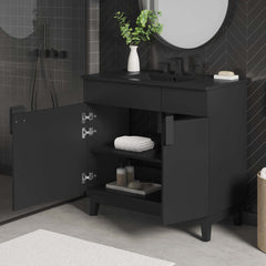 Miles Black 36" Bathroom Vanity - Ornate Home