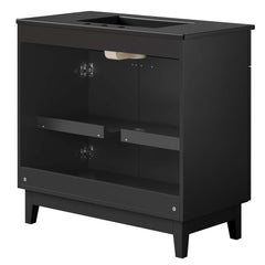 Miles Black 36" Bathroom Vanity - Ornate Home
