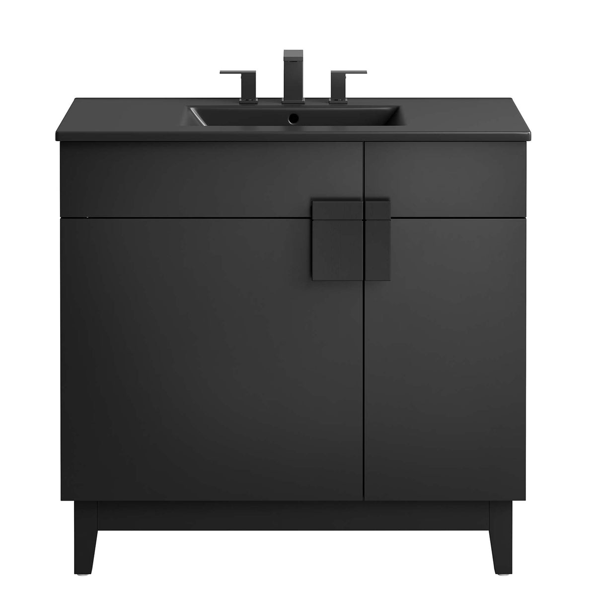 Miles Black 36" Bathroom Vanity - Ornate Home