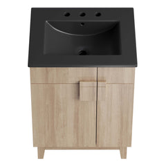 Miles Black/Oak 24" Bathroom Vanity - Ornate Home