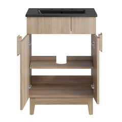 Miles Black/Oak 24" Bathroom Vanity - Ornate Home