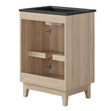 Miles Black/Oak 24" Bathroom Vanity - Ornate Home