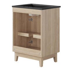 Miles Black/Oak 24" Bathroom Vanity - Ornate Home