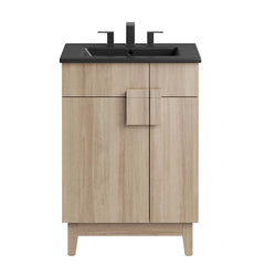 Miles Black/Oak 24" Bathroom Vanity - Ornate Home