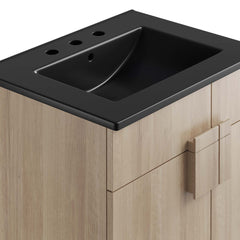 Miles Black/Oak 24" Bathroom Vanity - Ornate Home