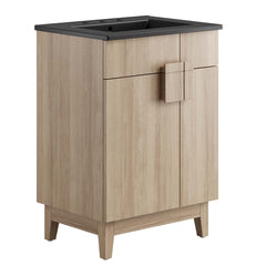 Miles Black/Oak 24" Bathroom Vanity - Ornate Home