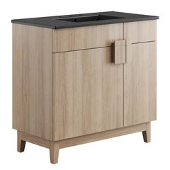 Miles Black/Oak 36" Bathroom Vanity - Ornate Home