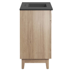 Miles Black/Oak 36" Bathroom Vanity - Ornate Home