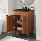 Miles Black/Walnut 24" Bathroom Vanity - Ornate Home