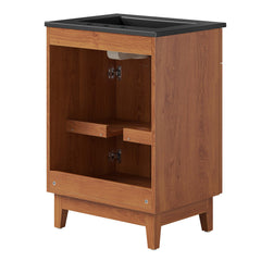 Miles Black/Walnut 24" Bathroom Vanity - Ornate Home