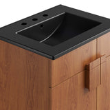 Miles Black/Walnut 24" Bathroom Vanity - Ornate Home