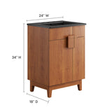 Miles Black/Walnut 24" Bathroom Vanity - Ornate Home
