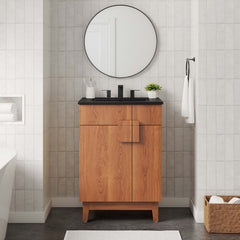 Miles Black/Walnut 24" Bathroom Vanity - Ornate Home